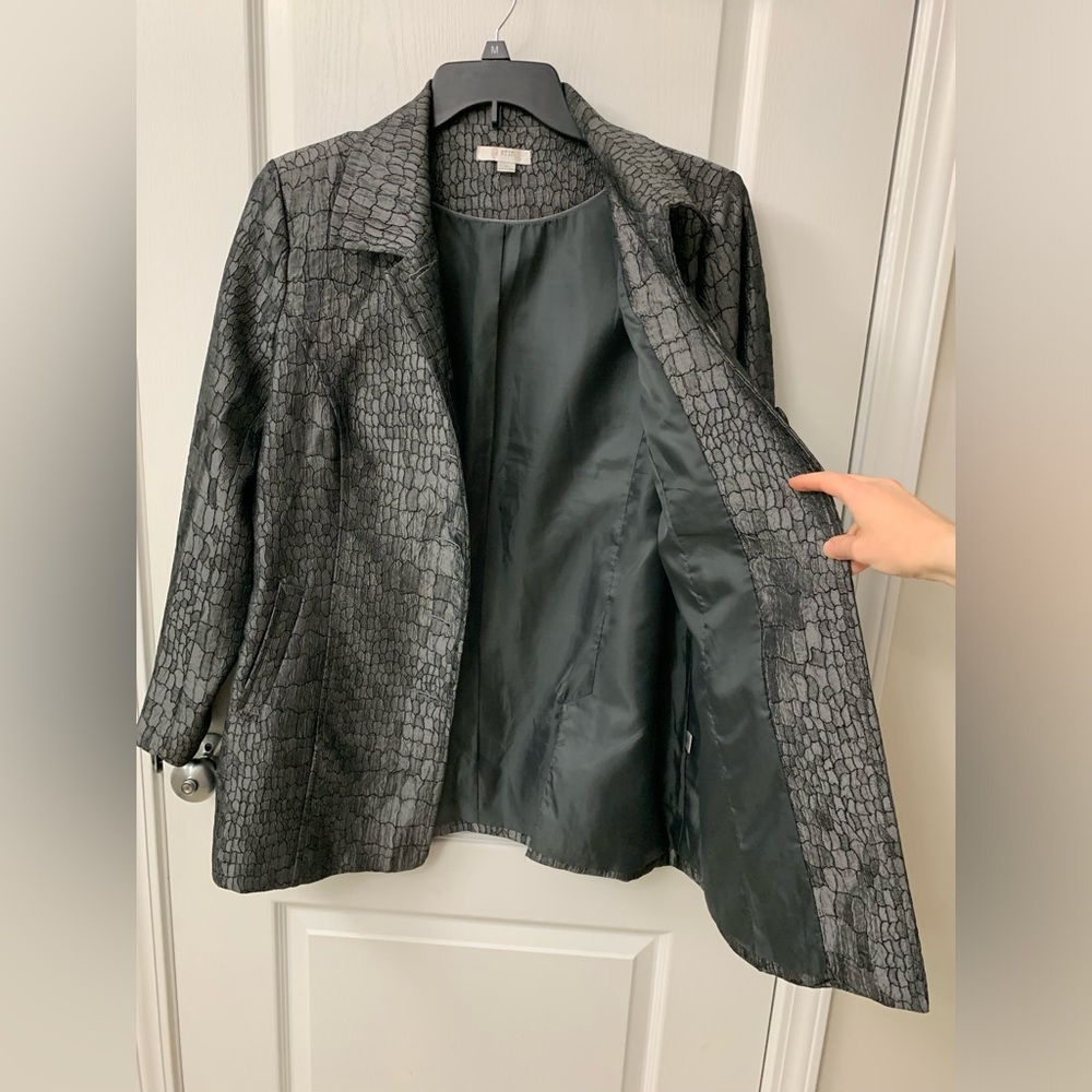 Grey / Silver Patterned Blazer / Jacket - Picture 16 of 17